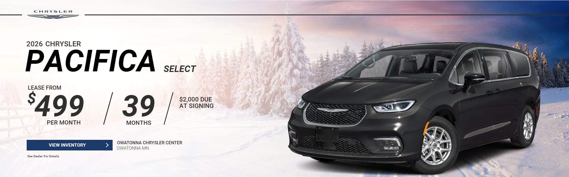 2026 Chrysler Pacifica Lease $499/mo